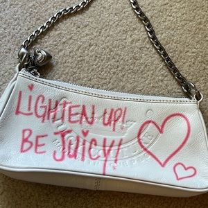 Juicy Couture Y2K Vintage bag White with Pink writing.